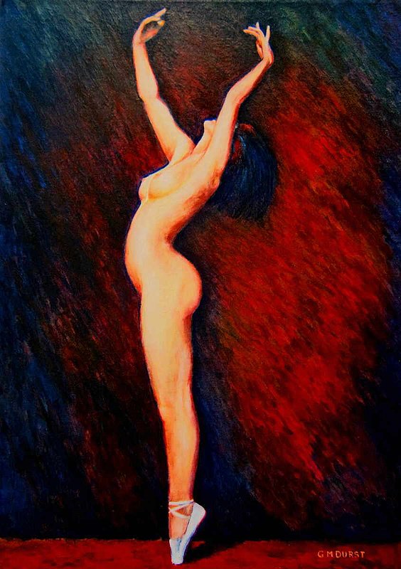 ELATED LADY.jpg :: To purchase the original painting or a fine art limited edition of this piece, contact DurstArt@aol.com or press Contact above.