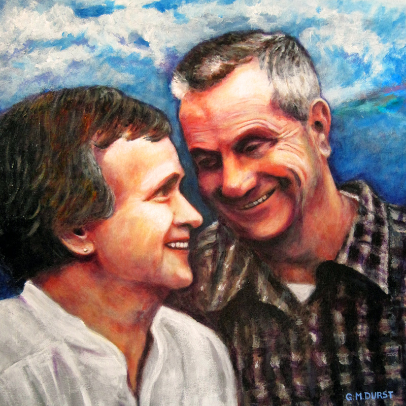 ETERNAL LOVE-.jpg :: A portrait of the artists Mother and Father, together again at long last.  To purchase a fine art limited edition of this piece, contact DurstArt@aol.com or press Contact above.