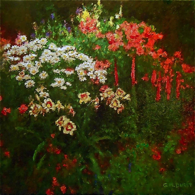 Evanston Garden.jpg :: The original painting has been sold.  To order a print on canvas starting at $47.00 contact DurstArt@aol.com