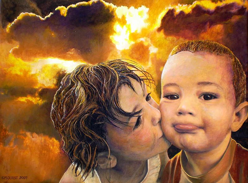 FIRST KISS.jpg :: To purchase a fine art limited edition of this piece, contact DurstArt@aol.com or press Contact above.