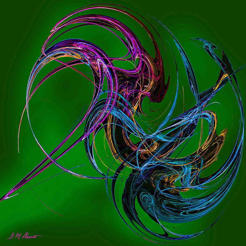 Fractal Tattoo Green.jpg :: To acquire a fine art print of this piece, press Contact above. 