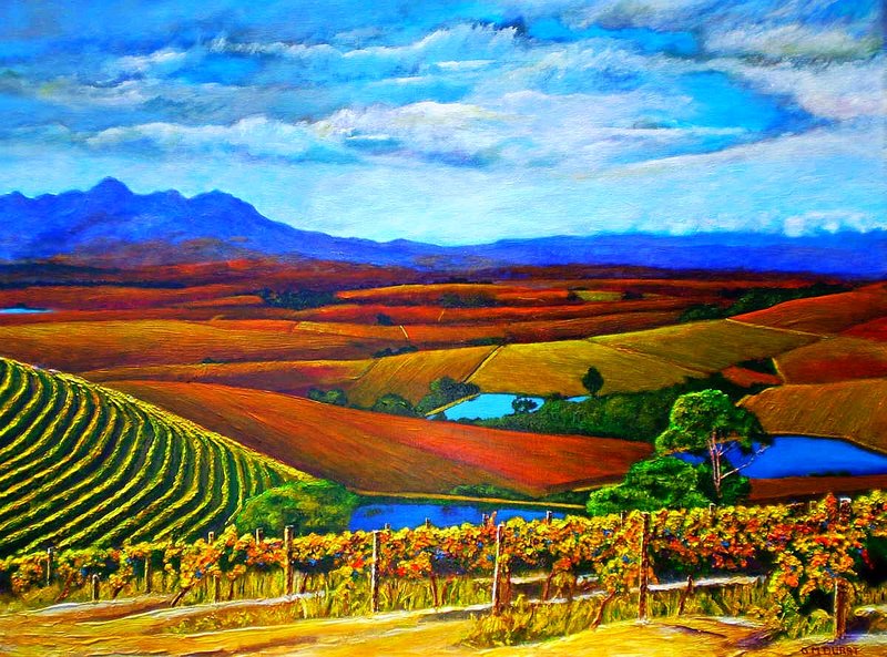 JORDANS GOLDEN VIEW.jpg :: To purchase this original painting or a fine art limited edition of this piece, contact DurstArt@aol.com or press Contact above.