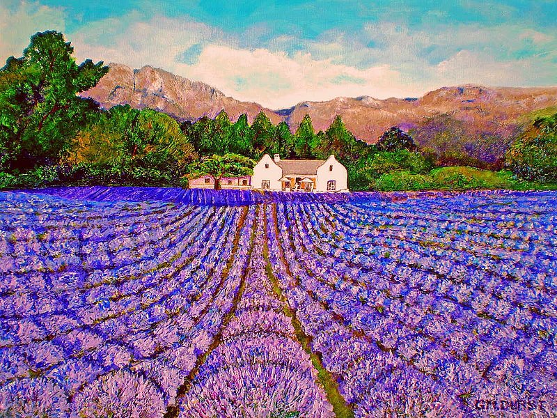 LAVENDER FIELDS-.jpg :: To purchase a fine art limited edition of this piece, contact DurstArt@aol.com or press Contact above.