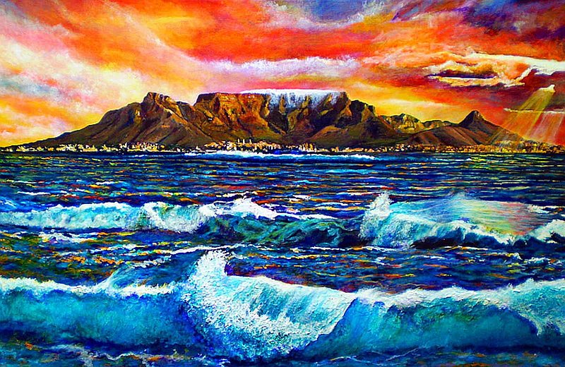 MANDELAs VIEW OF FREEDOM.jpg :: To purchase a fine art limited edition of this piece, contact DurstArt@aol.com or press Contact above.