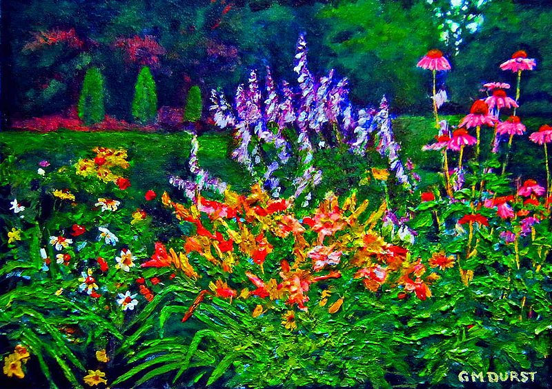 NADINES SUMMER GARDEN.jpg :: To acquire this original painting or a fine art print, press Contact above. 
