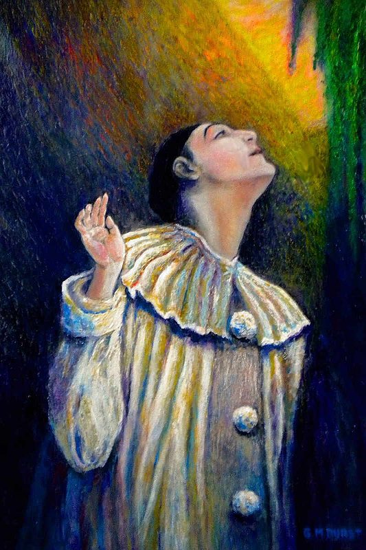 PIERROTS JOURNEY INTO LIGHT.jpg :: To acquire this original painting or a fine art print, press Contact above. 