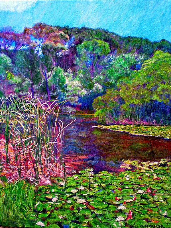 POND OF TRANQUILITY.jpg :: To purchase a fine art limited edition of this piece, contact DurstArt@aol.com or press Contact above.