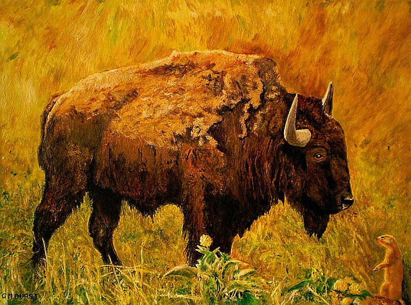 PRAIRIE COMPANIONS.jpg :: To purchase a fine art limited edition of this piece, contact DurstArt@aol.com or press Contact above.