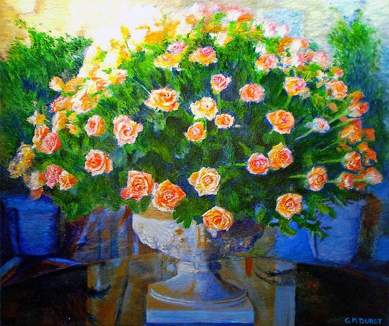ROSES AT TABLE BAY.jpg :: To purchase a fine art limited edition of this piece, contact DurstArt@aol.com or press Contact above.