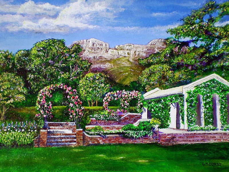 ROZANNE'S GARDEN.jpg :: Acrylic on Canvas- Size: 18\