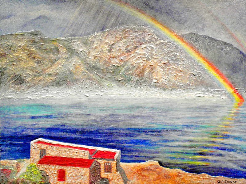 Rainbow Over Hermanus.jpg :: For a Masterpiece Edition or print, please contact DurstArt@aol.com