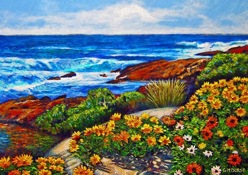 SEA SIDE SPRING.jpg :: To purchase this original painting or a fine art limited edition of this piece, contact DurstArt@aol.com or press Contact above.