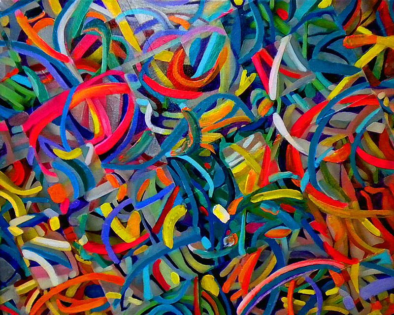STREAMERS OF JOY-.jpg :: To purchase the original painting or a fine art limited edition of this piece, contact DurstArt@aol.com or press Contact above.