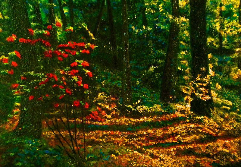 SUNSET WALK.jpg :: Acrylic on Canvas- Size: 18\