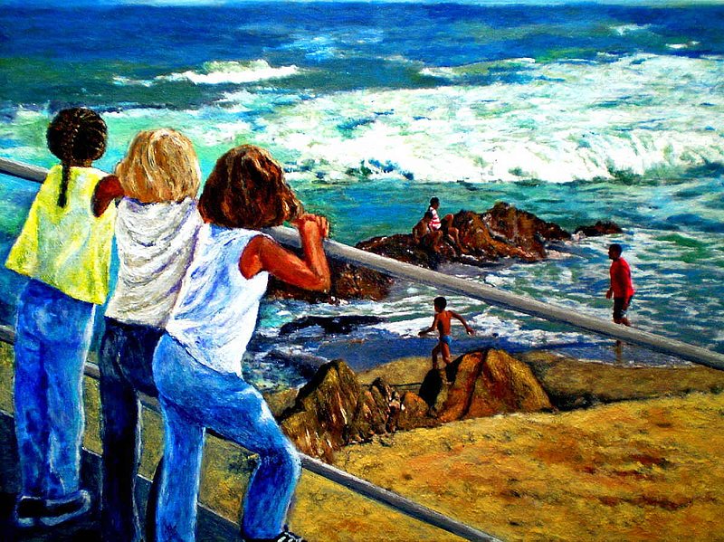 Sea Point Summer.jpg :: To purchase the original painting or a fine art limited edition of this piece, contact DurstArt@aol.com or press Contact above.