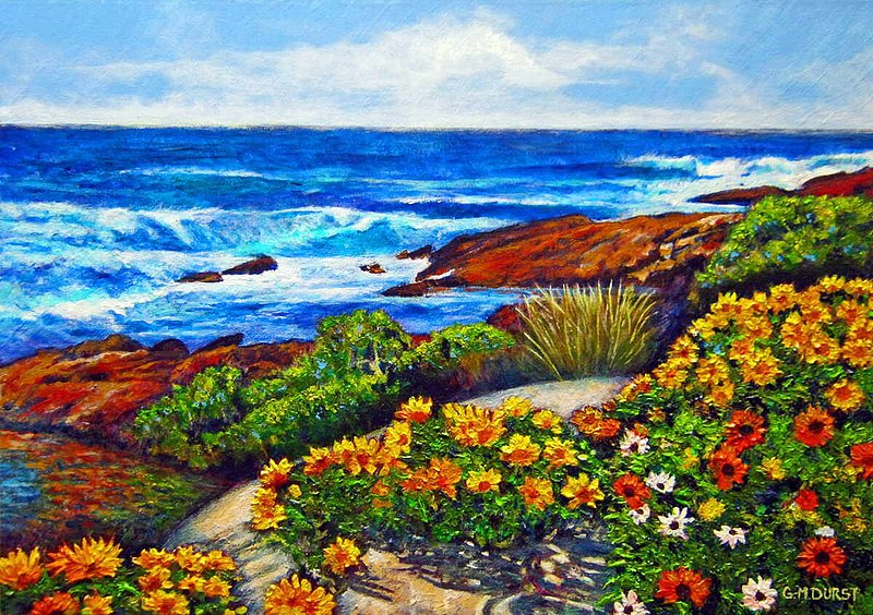 Sea Side Spring West Coast.jpg :: To purchase the original painting or a fine art limited edition of this piece, contact DurstArt@aol.com or press Contact above.