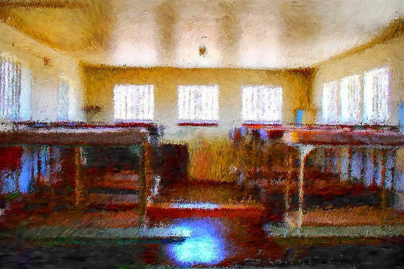 Shared Experience.jpg :: This is one of the group cells on Robben Island where Mandela was imprisoned.  To order a Limited Edition, please contact DurstArt@aol.com