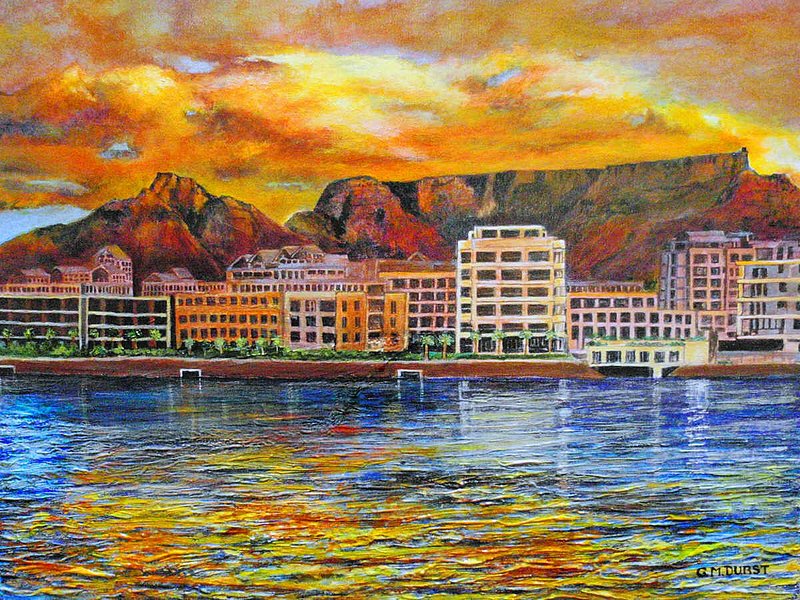 Sunset on Granger Bay.jpg :: To acquire this original painting or a fine art print, press Contact above. 