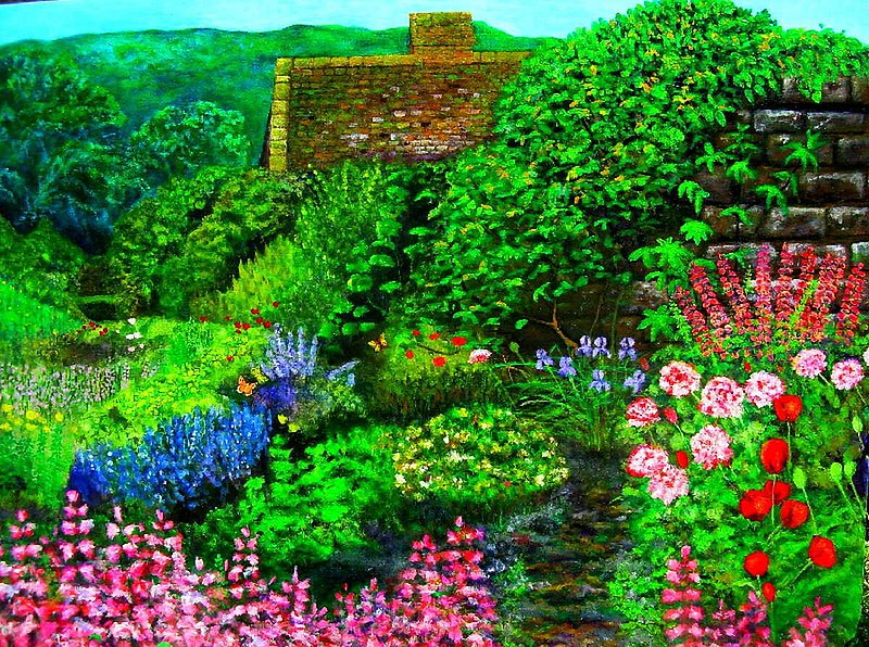 THE MAGICAL GARDEN.jpg :: Acrylic on Canvas A1 size: 36\