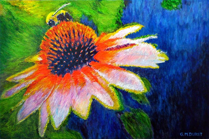 TO BEE.jpg :: The original painting has been sold.  To order a print on canvas starting at $47.00 contact DurstArt@aol.com