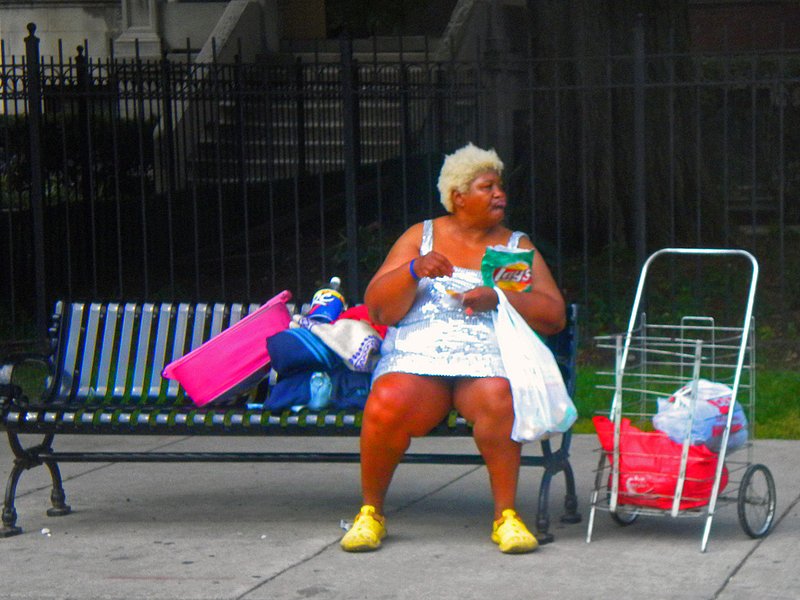 Waitin for the Right Bus.jpg :: A candid photo of a woman waiting for a bus in Chicago. To purchase a fine art print of this photograph go to michael-durst.artistwebsites.com  To view comments, click on \