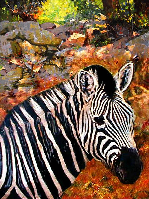 ZEBRA HOLLOW.jpg :: To purchase a fine art limited edition of this piece, contact DurstArt@aol.com or press Contact above.