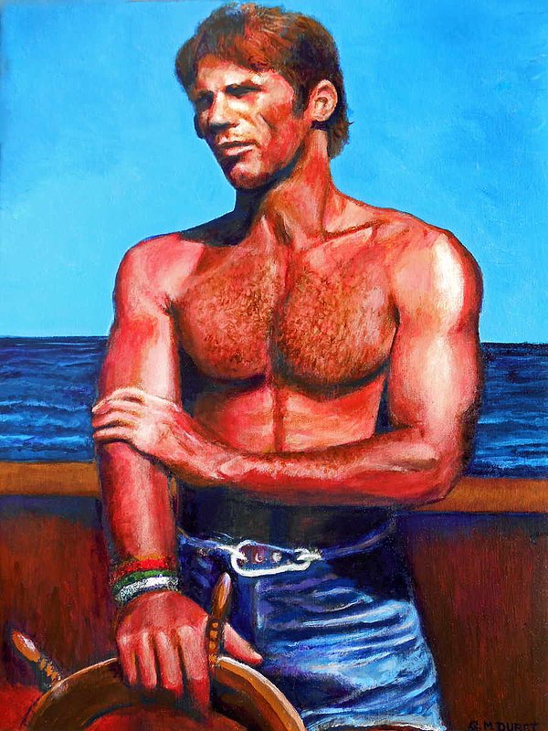 Blue Grotto Boatman.jpg :: To order a Limited Edition of this painting, contact DurstArt@aol.com