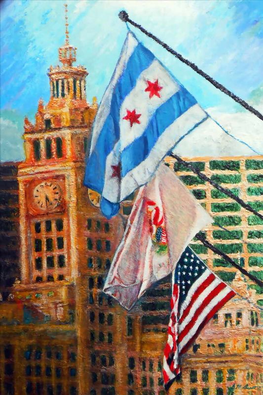Flags Over Wrigley.jpg :: To purchase the 18\