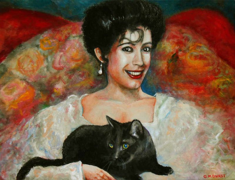 Kitten.jpg :: The original painting has been sold.  To order a print on canvas starting at $47.00 contact DurstArt@aol.com