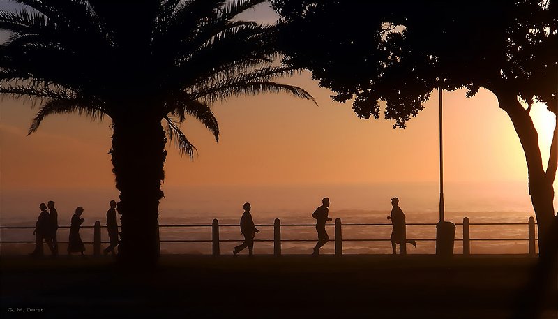 Silhouettes Along the Promenade 2.jpg :: To order a Limited Edition, please contact DurstArt@aol.com