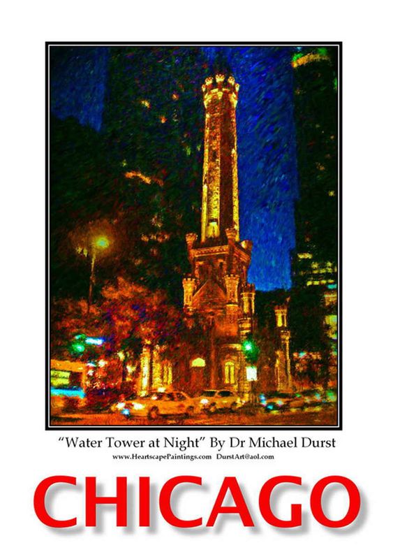 Water Tower at Night Poster.jpg :: To purchase this poster on glossy paper 19\