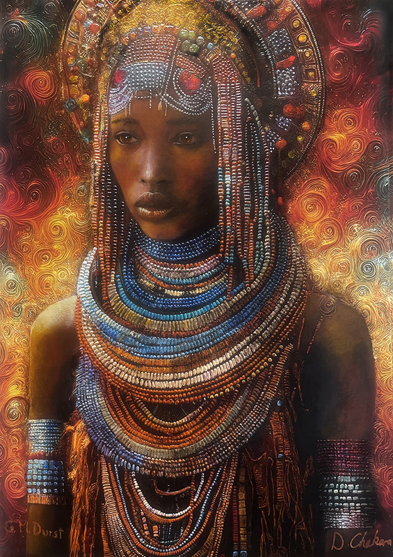 Annointed Bride-The Fire Ritual.jpg :: To acquire this work, which was a collaboration of Dereck Chakara and Michael Durst, contact DurstArt@aol.com