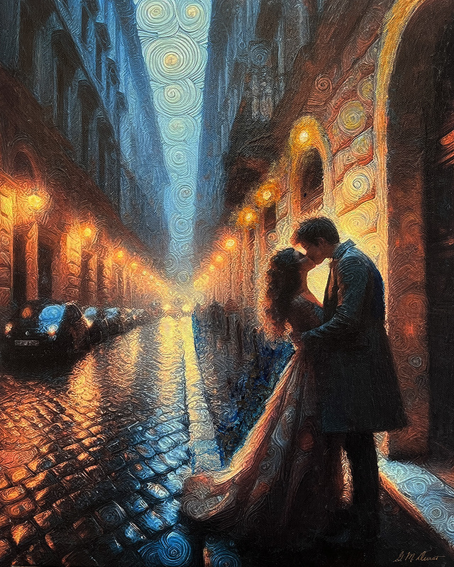 Celestial Kiss-Reflections of Love.jpg :: To acquire original art or prints, contact DurstArt@aol.com