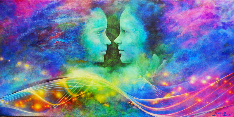 Children of the Rainbow 20.jpg :: Acrylic on Canvas 46 cm x 92cm size: 18\