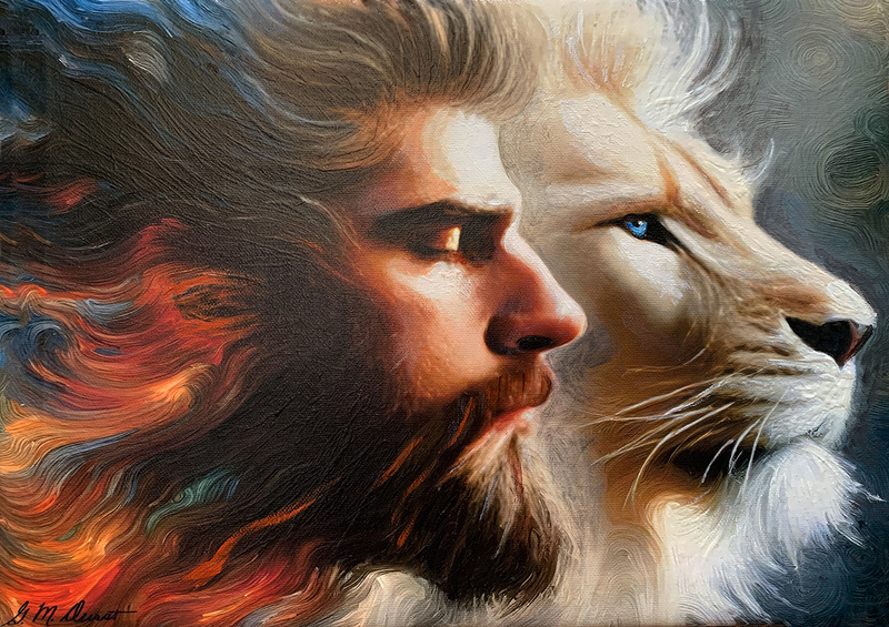 Daniel White Lion.jpg :: To acquire a print or objects d'art, go to www.MichaelDurstFineArt.com 