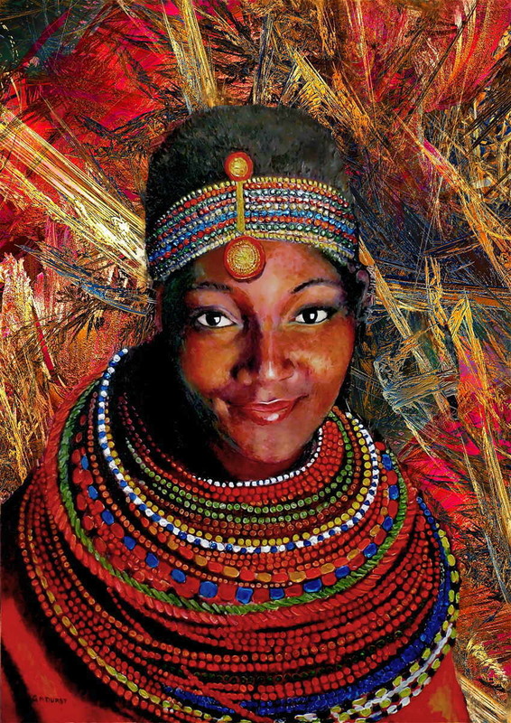 Heart of Africa Op 3.jpg :: Acrylic on Canvas A1 size: 33\