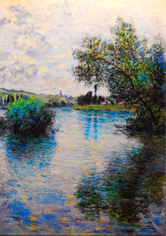 La Seine a Vetheuil after Monet.jpg :: To order a Masterpiece Edition or Print, contact DurstArt@aol.com