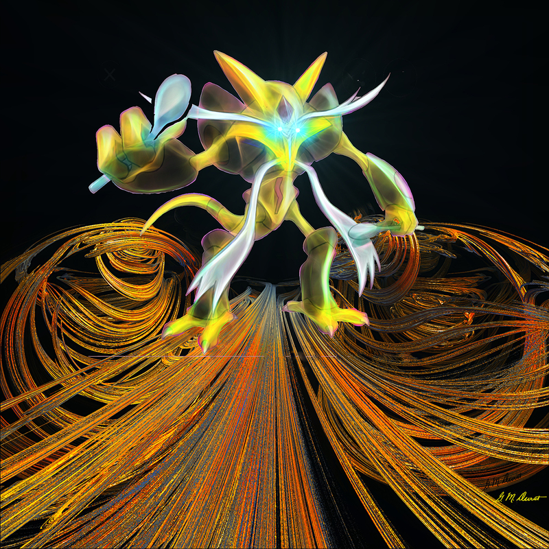 Mega Alakazam on the Path.jpg :: To order a Masterpiece Edition on canvas or a print on archival paper, contact DurstArt@aol.com