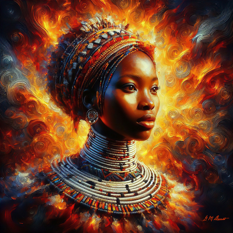 Ndebele Beauty.jpg :: To acquire the original work or a print, contact DurstArt@aol.com