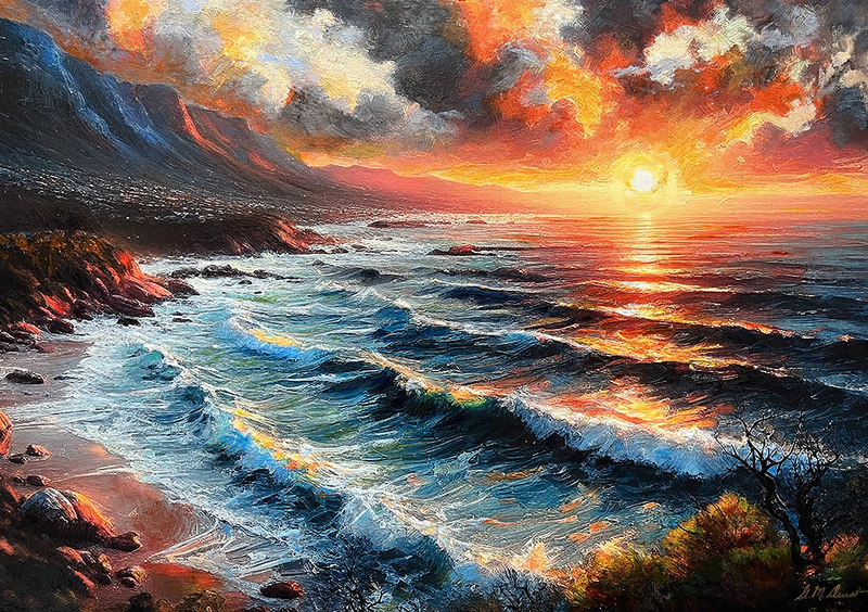 On the Way to Gordons Bay.jpg :: To order prints and objects d'art of this painting, go to www.MichaelDurstFineArt.com 