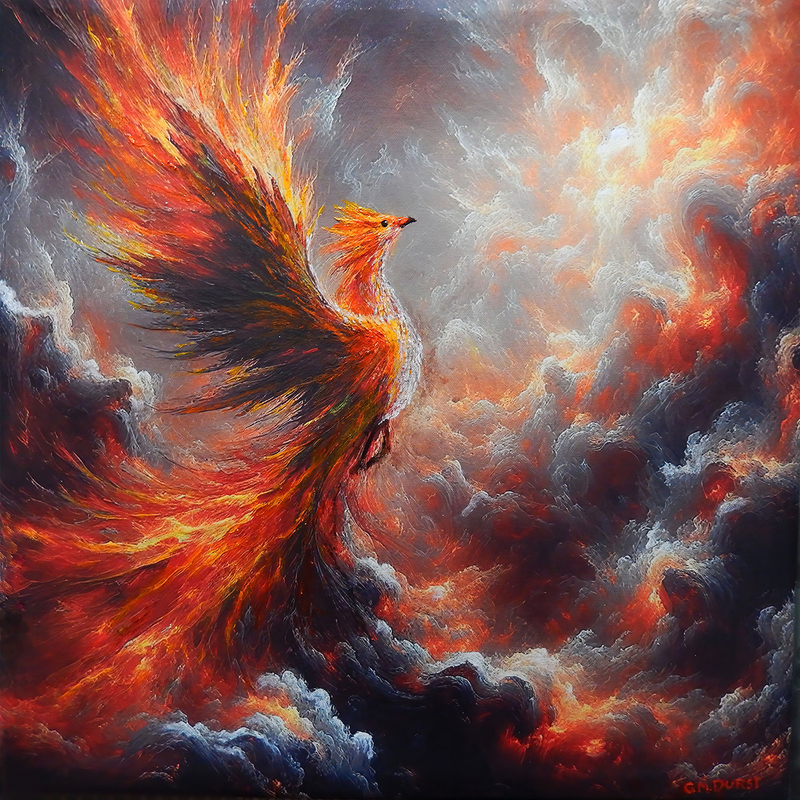 Phoenix Rising from Adversity.jpg :: To acquire a Masterpiece Edition or print, contact the artist at DurstArt@aol.com