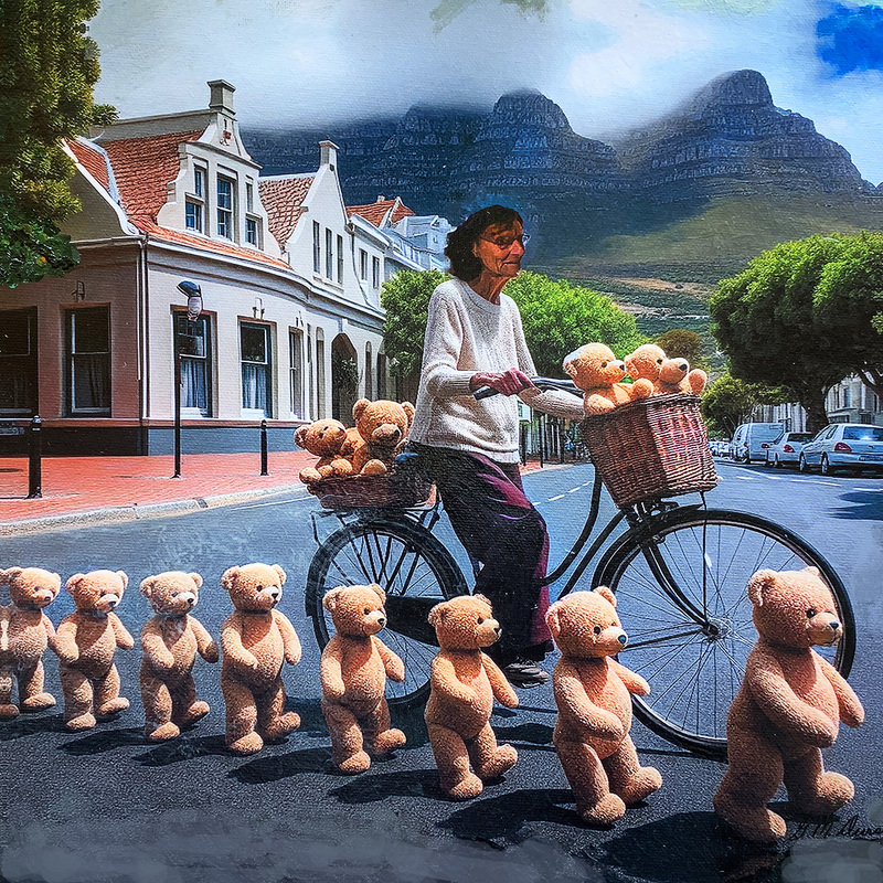 RoRos Teddy Bear March.jpg :: To acquire a copy or objects d'art, go to www.MichaelDurstFineArt.com