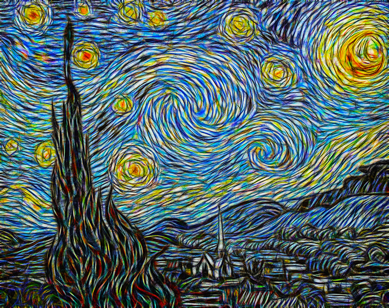 Starry Night Fractal Vision.jpg :: To order a Masterpiece Edition or print, please contact DurstArt@aol.coom