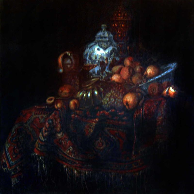 Still Life with Fruit and Opulent Objects.jpg :: To order a Limited Edition of this work, contact DurstArt@aol.com
