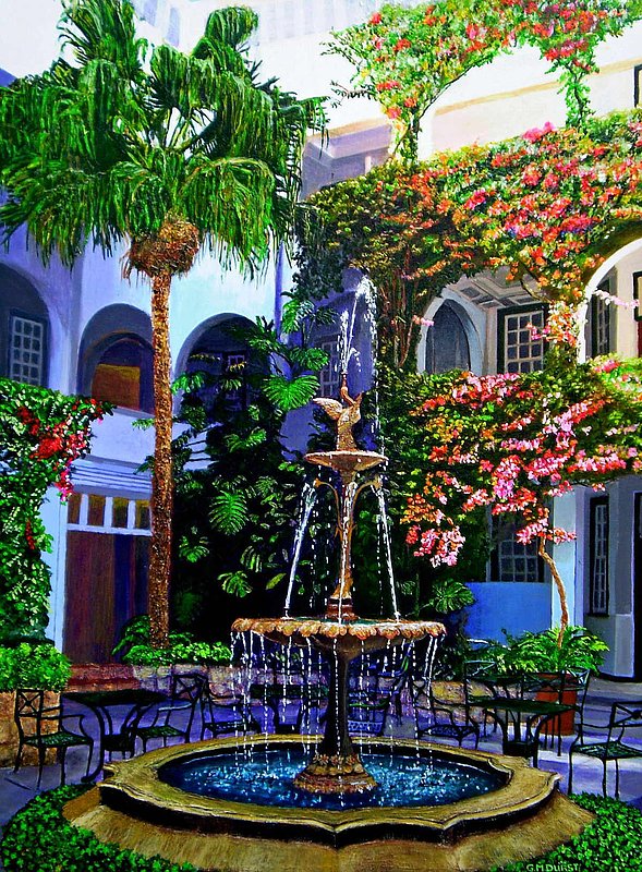 THE WINCHESTER FOUNTAIN Op 5.jpg :: Acrylic on Canvas A1 size: 33\