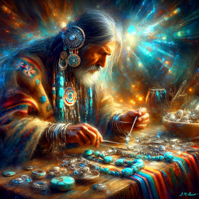 The Jewelry Maker.jpg :: To add this award-winning original art to your collection or a print of this image, contact DurstArt@aol.com or call +27 72 177 7161
