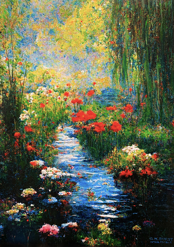 Weeping Willow on the Bank of the River after Monet.jpg :: To order a Masterpiece Edition or Print of this painting, contact DurstArt@aol.com