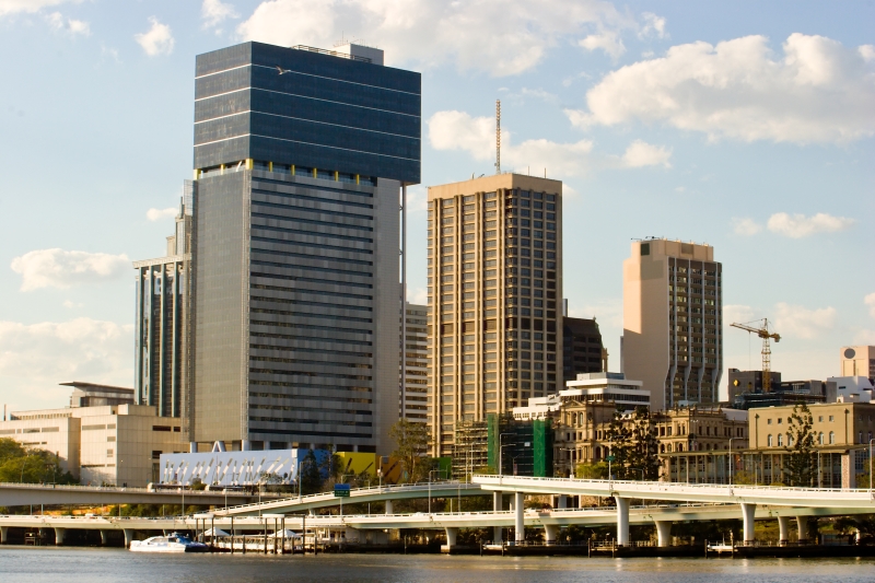 Australia 021.jpg :: The city skyline of Brisbane across the river from Bankside