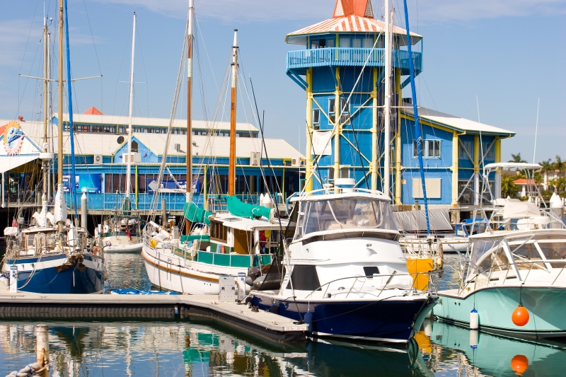 Australia 055.jpg :: The busy boat wharf at Mooloolaba, Queensland, Australia