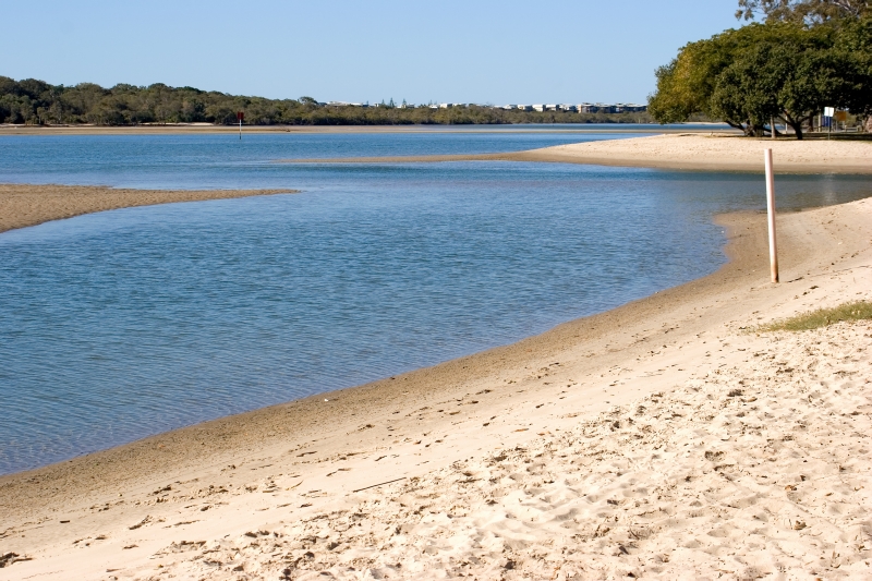 Australia 067.jpg :: A coastal waterway with sandy beach in Queensland, Australia
